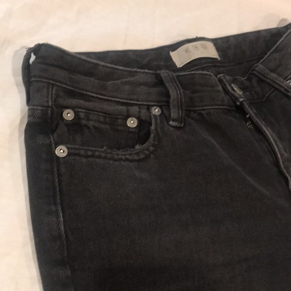 We The Free by Free People Black Flare Jeans Fringe Bottom 25 - Picture 2 of 15